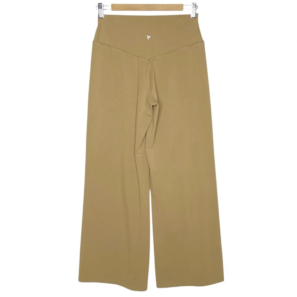 Old Navy Extra High-Waisted PowerChill Wide-Leg Pants in Sliced Bread size Small - Picture 3 of 8